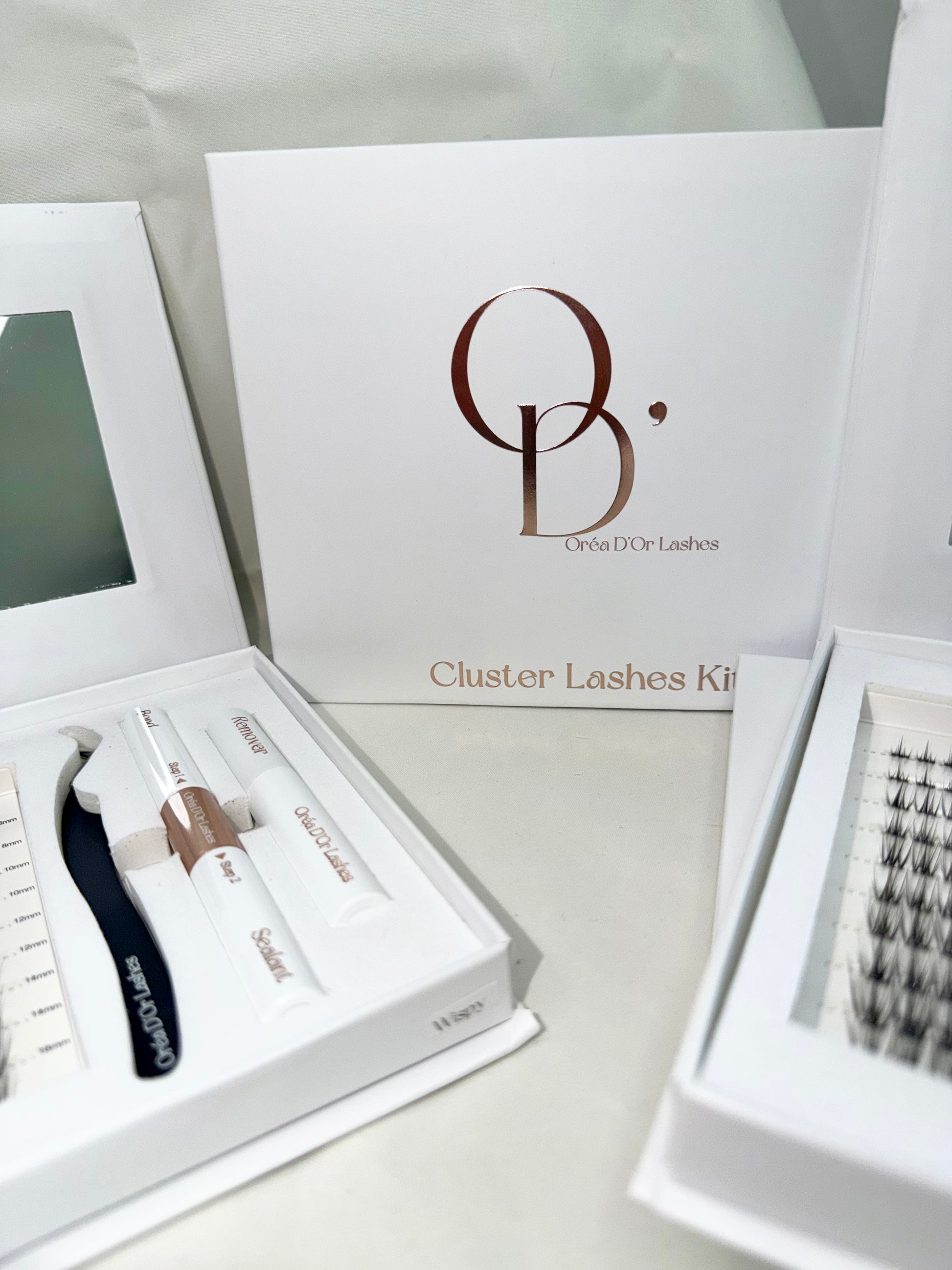 Oréa D'Or luxury lash kit flatlay - Premium DIY lash extension system Australia