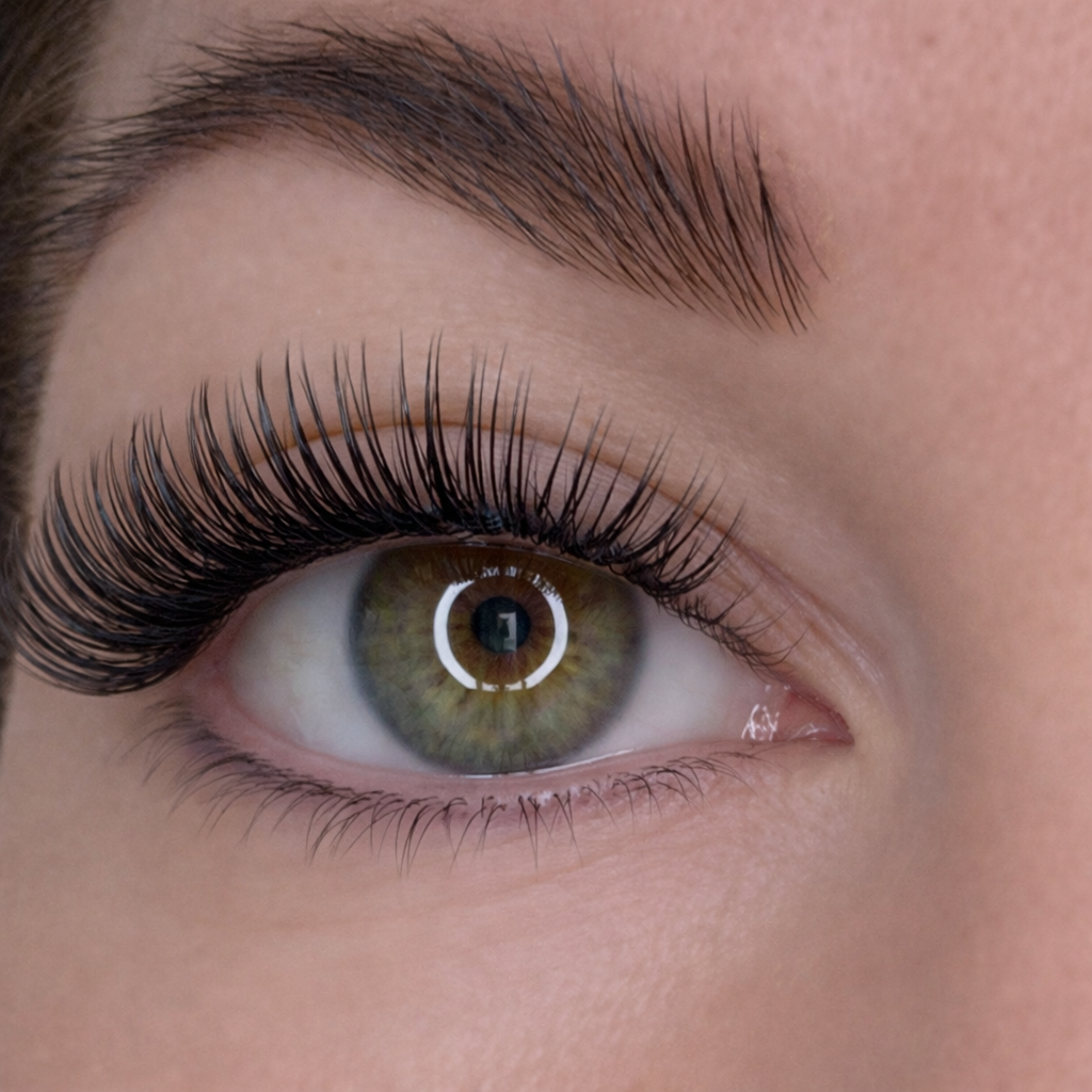 TEASE lash style result - Flirty voluminous look with 10mm and 12mm mixed length DIY lash extensions

