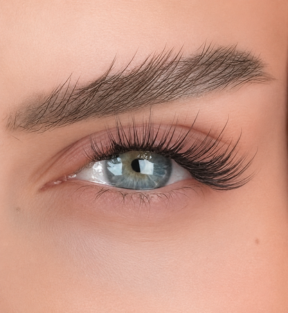 Close-up of our Wispy Style, lashmap 8mm, 10mm, 12mm, 10mm
